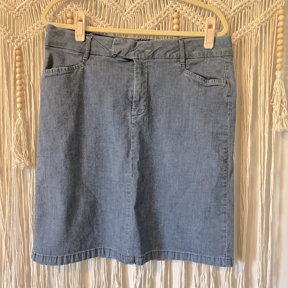 Denim Pencil Skirt